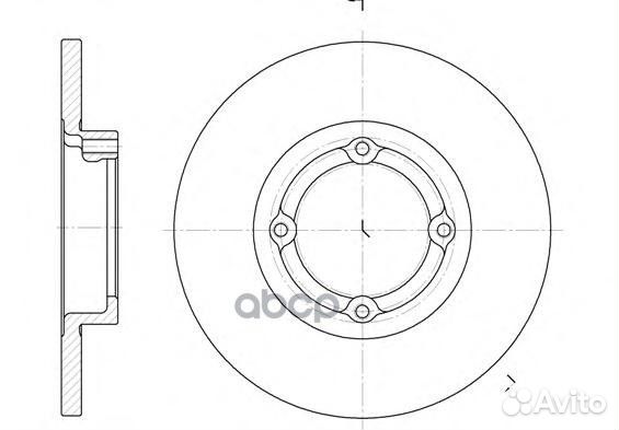 Диск торм. пер.236x12.5 4 отв. 6606.00 Road h