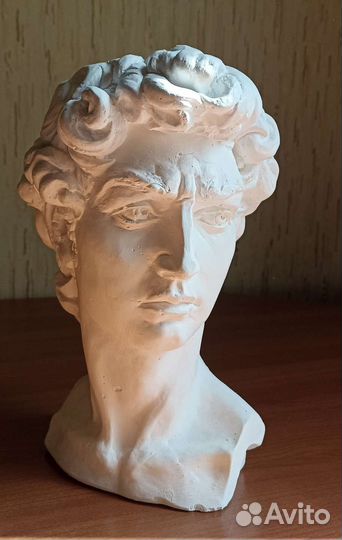 Голова Давида гипсовое кашпо