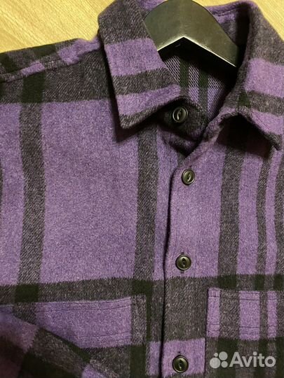 Рубашка в клетку теплая унисекс