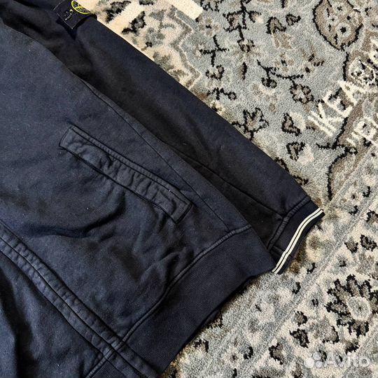 Stone Island Zip Hoodie Black