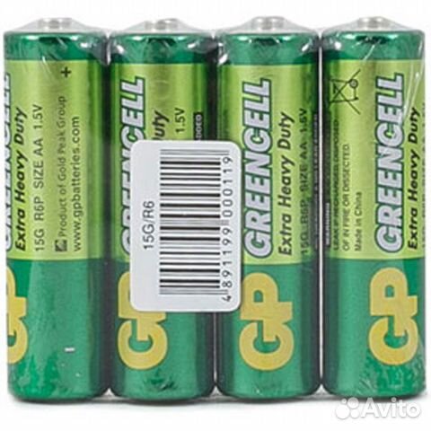 Батарейки GP 15G-OS4 AA 4шт #98753