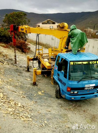 Бурение скважин под забор винтовые сваи ямобур