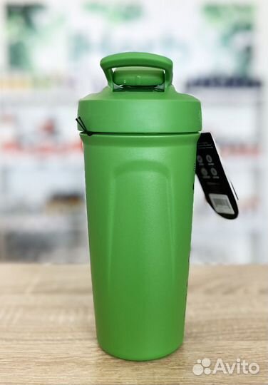 IHerb Goods, бутылка-шейкер из стали, зеленая