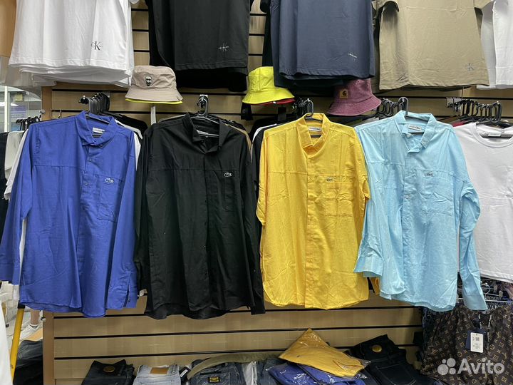 Рубашка лён + хлопок Lacoste