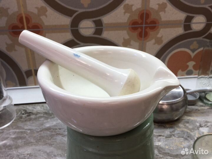 Ступка с пестиком фарфор