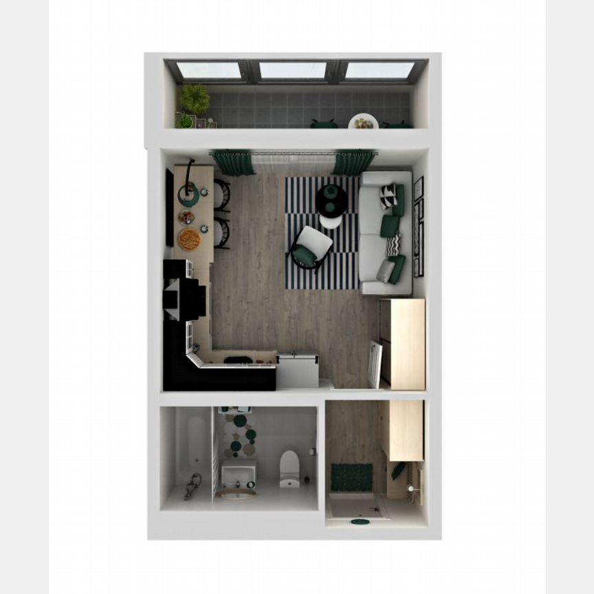 Квартира-студия, 25,4 м², 14/16 эт.