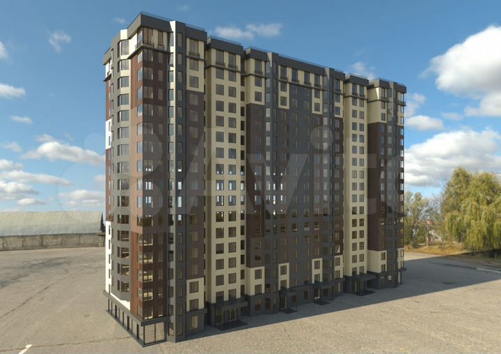 2-к. квартира, 60,8 м², 12/17 эт.