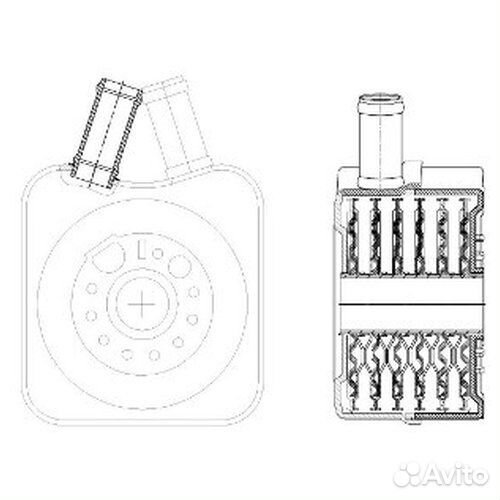 Радиатор масл. для а/м VW Golf IV (97) /Skoda Octavia (04) 1.4i/1.6i/1.8i/2.0i LOc1802 LOc1802