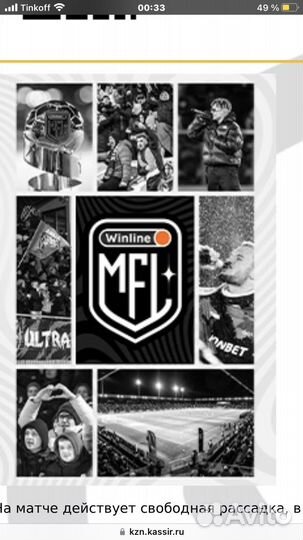 Билет на матч 2д амкал