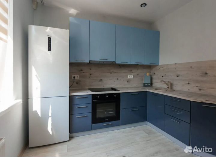 Синий кухонный гарнитур на заказ цена за всё