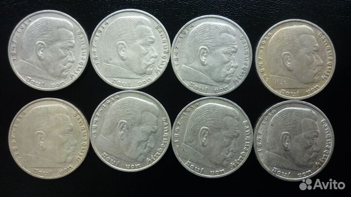 5 марок Гинденбург 1935 1936