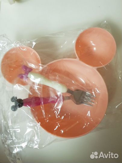 Тарелка вилка и ложечка для малышки