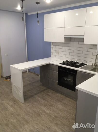 Кухонный гарнитур. Кухня с барной стойкой ксп:1789