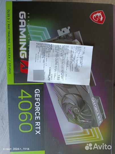 Видеокарта rtx 4060 msi