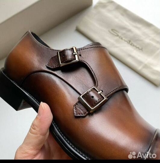 Лоферы мужские Santoni, кожа натуральная