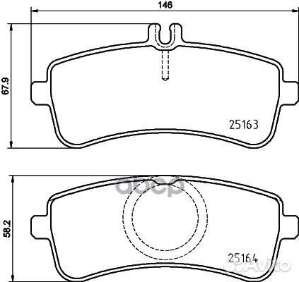 Колодки тормозные дисковые задн. mercedes-benz