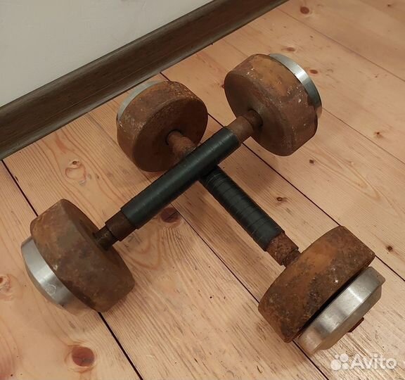 Гантели разборные, примерно 7-8 кг