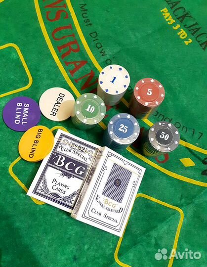 Набор для покера на 200 фишек Light