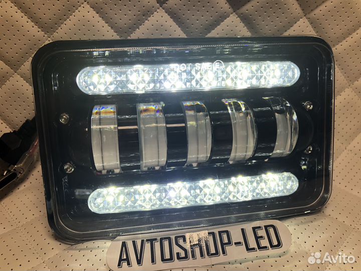 Фара LED с дхо ближний свет 12/24V