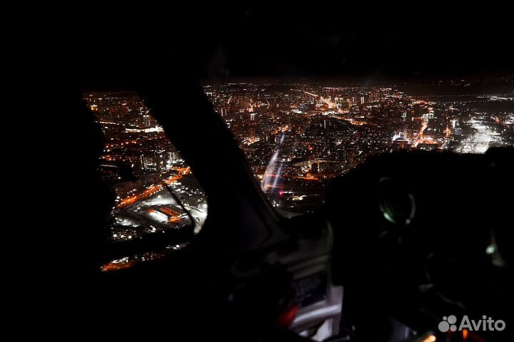 Ночная прогулка над Новосибирском