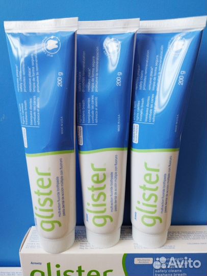 Зубная паста глистер 200 гр glister