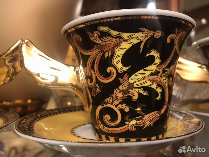 Версаче Чайно-кофейные чашки с блюдцем