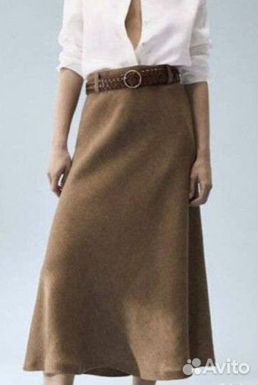 Massimo dutti юбка лен