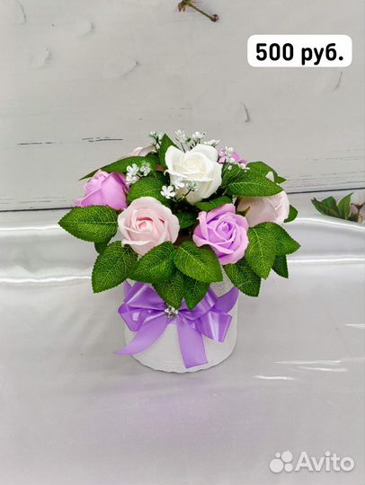 Букет из мыльных роз