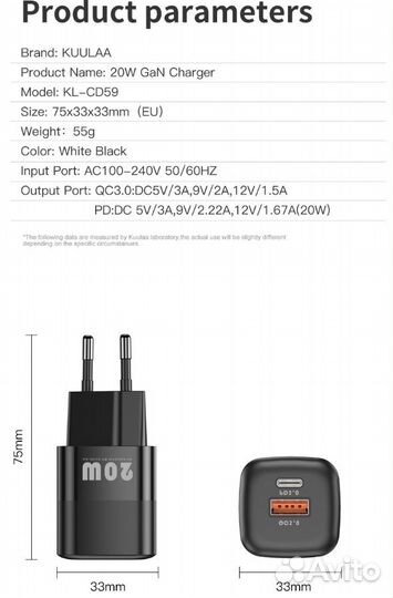 Зарядное устройство 20 33 65 100w 1+ rlm oppo xiao