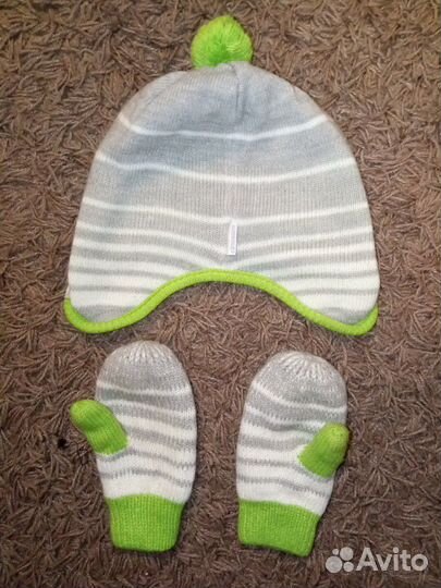 Шапка и варежки Adidas