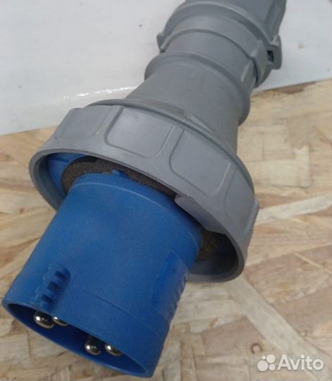 Силовой разъем вилка Kedu P463E-2 EN60309 63A-9h/200-250V 3P+E IP67