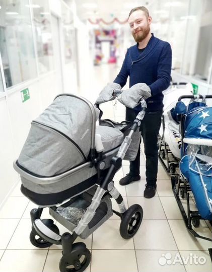 Коляска 3в1 Luxmom G600 (надувные колеса)