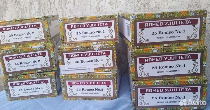 Romeo i Juliette коробки пустые от Habanos