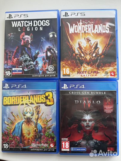Игры ps4/ps5 diablo 4 borderlands 3 watch dogs