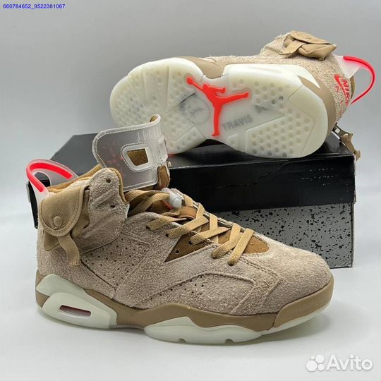 Кроссовки Nike Air Jordan 6 Retro x Travis Scott (Арт.48802)