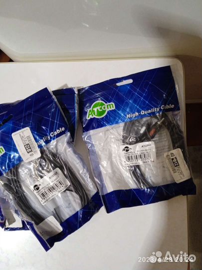 Аудио кабель, тюльпаны, jack 3,5