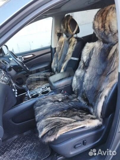 Меховые накидки натуральный волк