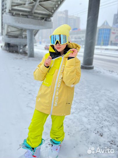 Куртка горнолыжная унисекс High Experience Жёлтая