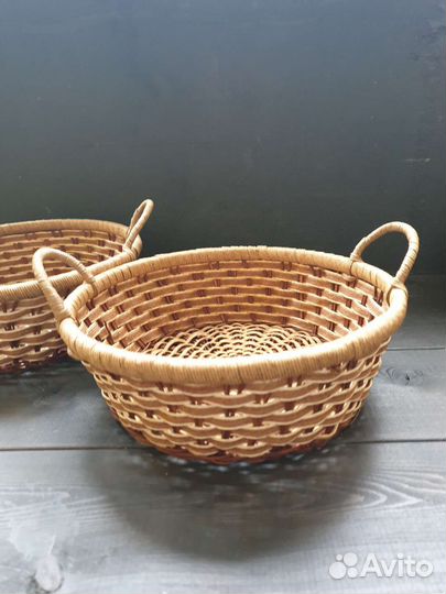 Корзина для хранения плетёная с ручками