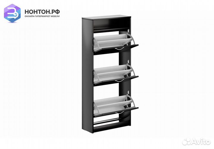Тумба для обуви Орион 3 ячейки дуб венге