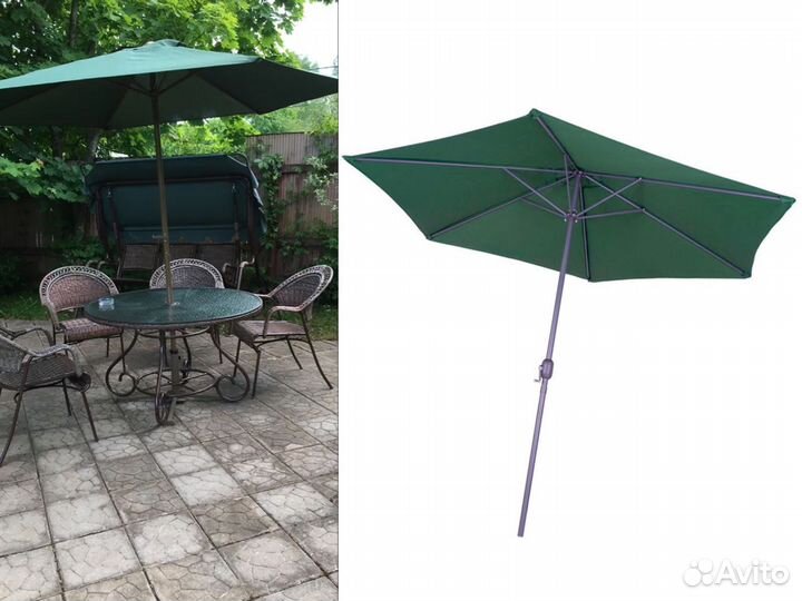 Зонт садовый большой с крестовиной