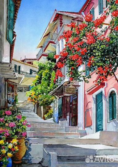 Картина по номерам 40x50 Улица старого