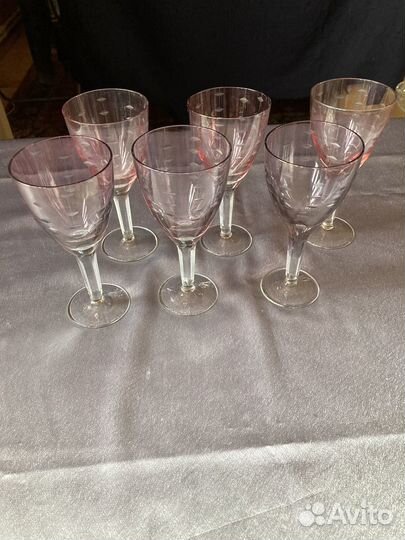 Бокалы, рюмки марганцевое стекло 60-70е