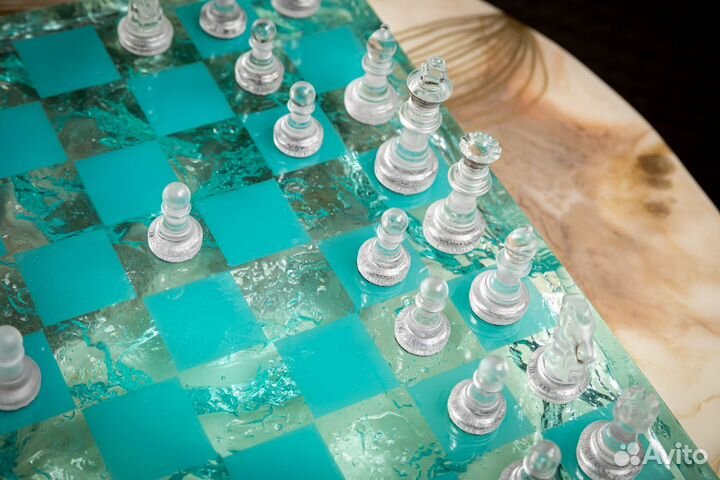 Шахматы ручной работы из эпоксидной смолы