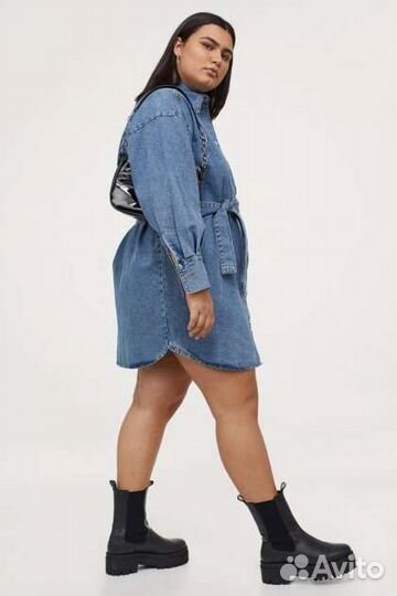 Джинсовое платье рубашка пальто H&M