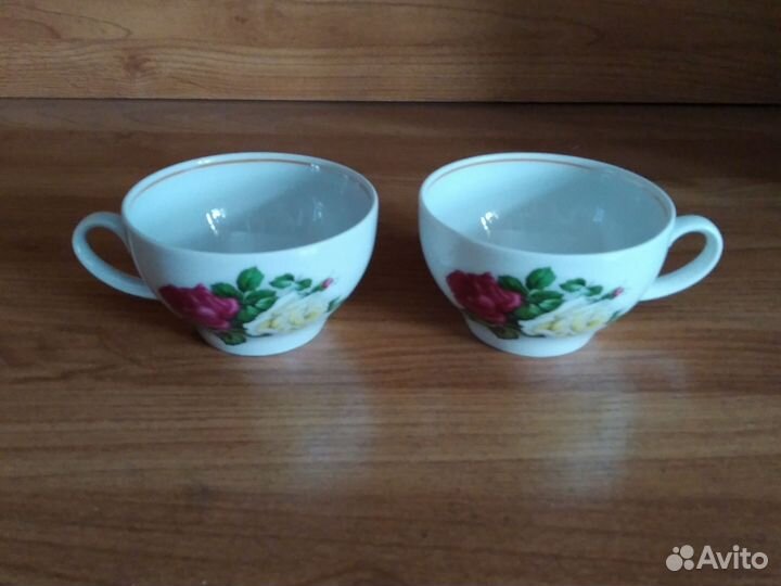 Кружки чайные 2 шт, селедочница