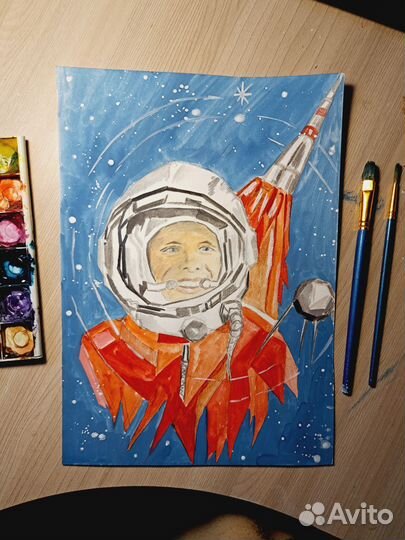 Поделка рисунок день Космонавтики и любые другие