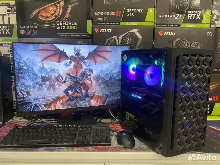 Для Игр Ryzen 5 5500 RTX 3060 Ti 8GB DDR4 16GB 512