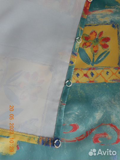 Комплект из двух портьер и тюлевой шторы