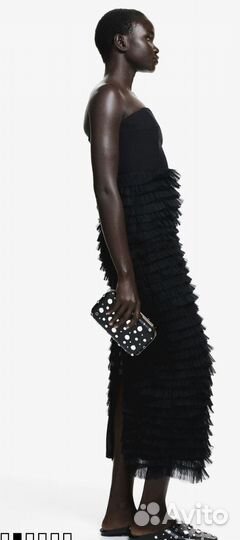 Платье - бандо с рюшами H&M Holiday New 2024